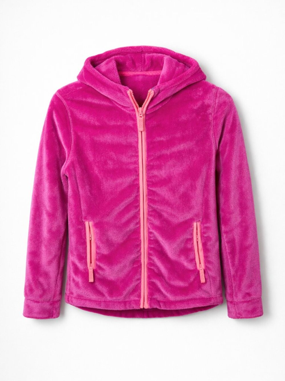 Girls Lands’ End Fuchsia Fleece Jacket | Size XL
